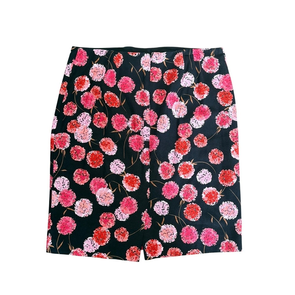 Talbots Pencil Skirt Women Plus Size 16 Floral Pink Black Knee Length Career - Picture 6 of 10